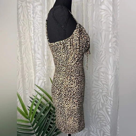 SHEIN Leopard Print Mini Dress with Spaghetti Straps - Picture 4 of 9